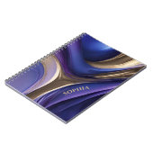 青モダン紫、金ゴールド向け ノートブック (左側)