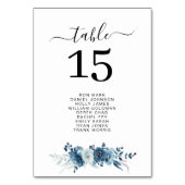 青モダン結婚の表 テーブルナンバー (裏面)