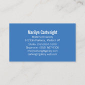 青モダン絵を描緑の名刺 名刺 (裏面)