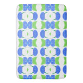 青モダン緑と白 バスマット (正面縦)