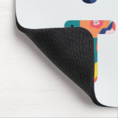 青モダン緑オレンジピンクでフローラを投票 マウスパッド (コーナー)