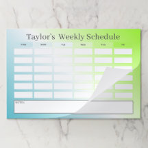 青モダン緑グラデーション学校日程