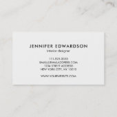 青モダン緑ティール(緑がかった色)水彩プロフェッショナル 名刺 (裏面)