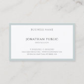 青モダン緑ミニマルエレガントテンプレート 名刺 (裏面)