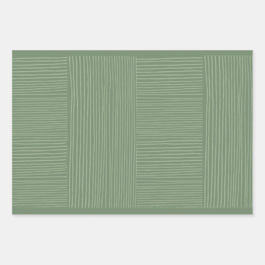 青モダン緑メリークリスマスギフトパターン ラッピングペーパーシート (正面2)