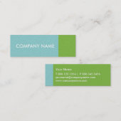 青モダン緑 スキニー名刺 (正面/裏面)