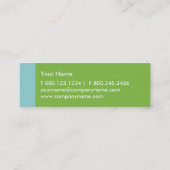 青モダン緑 スキニー名刺 (裏面)