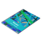 青モダン線と緑の線の抽象芸術 ノートブック (左側)