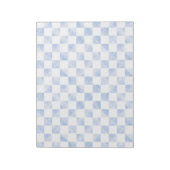 青モダン線市松模様に白 ノートパッド (回転)