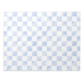 青モダン線市松模様に白 ノートパッド (正面)