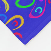 青モダン背景のモザイク フリースブランケット (角)