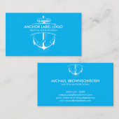 青モダン航海のいかり 名刺 (正面/裏面)