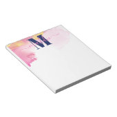 青モダン色とピンク色のインククラパーソナライズされたウ ノートパッド (アングル)