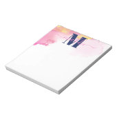 青モダン色とピンク色のインククラパーソナライズされたウ ノートパッド (回転)