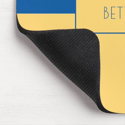 青モダン色と黄市松模様に色 マウスパッド (コーナー)