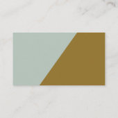 青モダン色のオリーブ結婚色の囲い エンクロージャーカード (裏面)