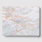 青モダン色のビー玉と銅秋の結婚式 ゲストブック (裏面)