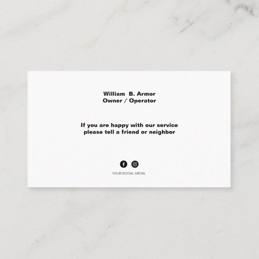 青モダン色の名刺 名刺 (裏面)