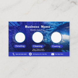 青モダン色の名刺 名刺