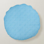 青モダン色の渦巻き ラウンドクッション (裏面)