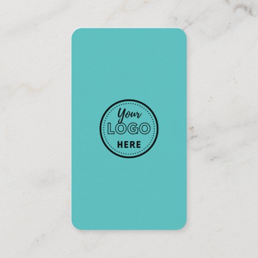 青モダン色のQRコードがUsソーシャルメディアに接続 名刺 (裏面)