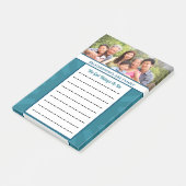 青モダン色のTo Doリスト個人用ファミリ ポストイット (アングル)