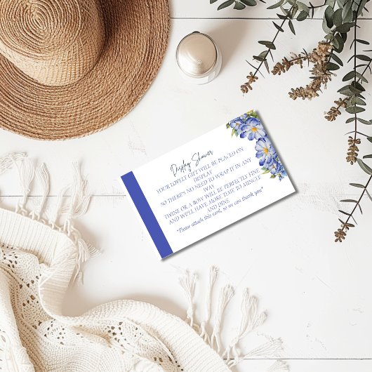 青モダン色フローラ表示シャワー格納装置カード エンクロージャーカード