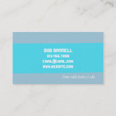 青モダン色配管配管配管用水滴 名刺 (裏面)