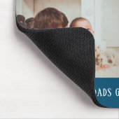 青モダン色4フォトコラージュfor Grandpa マウスパッド (コーナー)