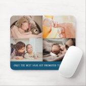 青モダン色4フォトコラージュfor Grandpa マウスパッド (マウス)