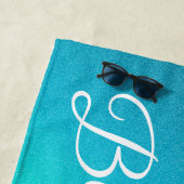 青モダン色 ビーチタオル (インサイチュ)