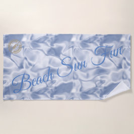 青モダン色 ビーチタオル