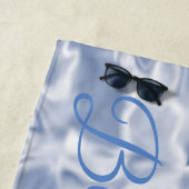 青モダン色 ビーチタオル (インサイチュ)