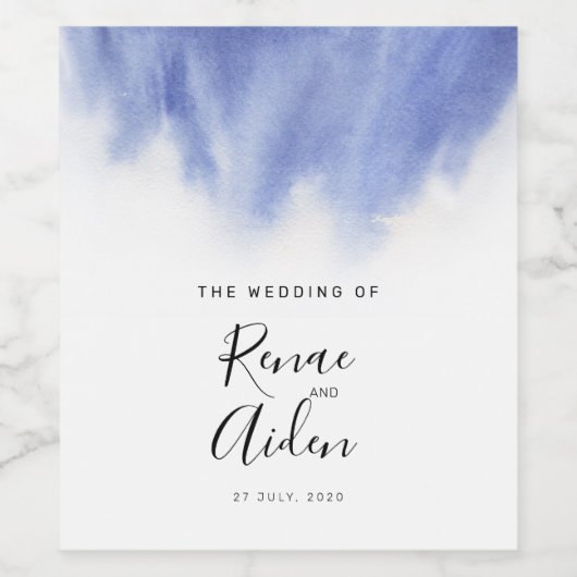 青モダン色 ワインラベル (シングルラベル)