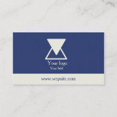 青モダン色 名刺 (正面)