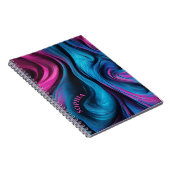 青モダン色・明るい赤紫色向け ノートブック (右側)