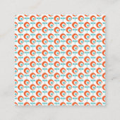 青モダン色・珊瑚色の名刺 スクエア名刺 (裏面)