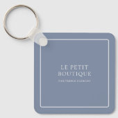 青モダン色QRコードビジネスのプロモーション キーホルダー (正面)