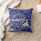 青モダン花崗岩、青い大理石、青い石 クッション (ブランケット)