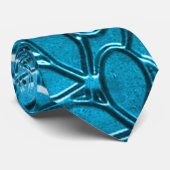 青モダン花花フローラ集合模様 ネクタイ (ロール)