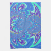 青モダン芸術 キッチンタオル (縦)