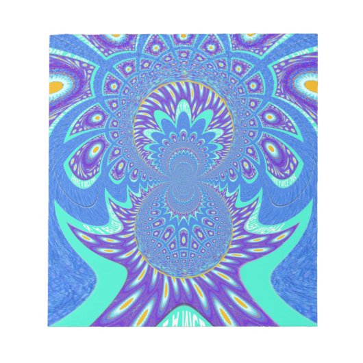 青モダン芸術 ノートパッド (正面)