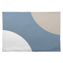 青モダン茶色 – 白の円形デザイン