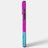 青モダン蝶スクロールiPhone 14 Pro MaxCase Case-Mate iPhoneケース (裏面 / 左)