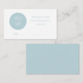 青モダン赤ちゃんシャワーおむつラッフルエンクロージャ エンクロージャーカード (正面/裏面)