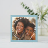 青モダン赤ハッピーニューイヤー写真広場 シーズンカード (スタンド正面)