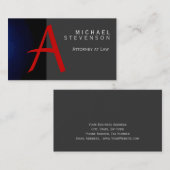 青モダン赤弁護士名刺 名刺 (正面/裏面)