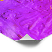 青モダン赤紫ピンクイエロー抽象芸術アート ポスター (コーナー)