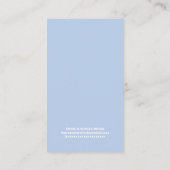 青モダン金ゴールドイヤリング表示ホルダーカード 名刺 (裏面)