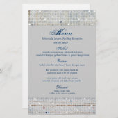 青モダン銀の冬の結婚式 (正面/裏面)